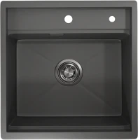 Мойка кухонная Granula Kitchen Space 5051, графит матовый