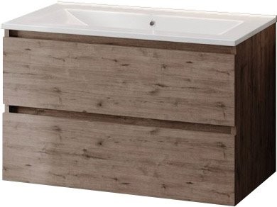 Тумба с раковиной Teymi Laina 80 темный дуб