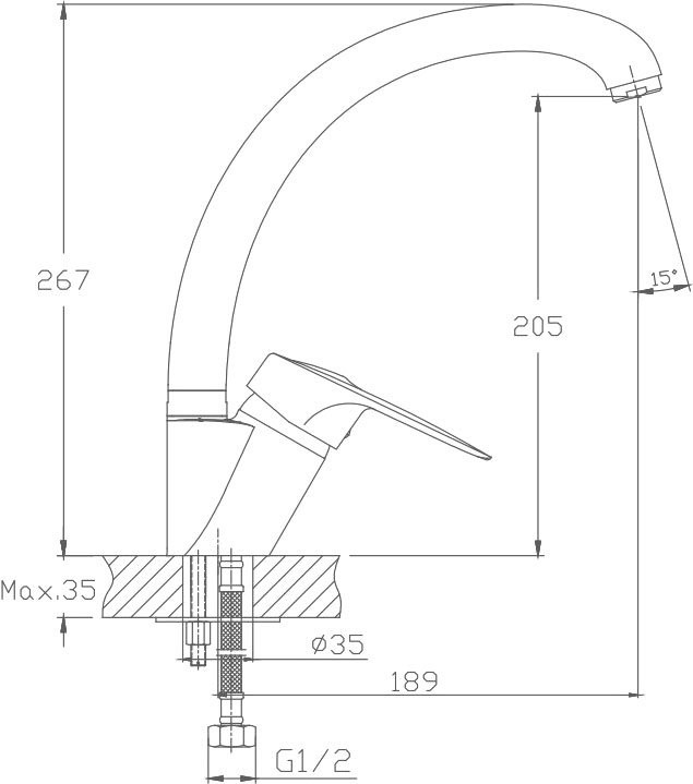 Смеситель для кухни Haiba HB13 HB4113