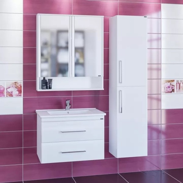 Мебель для ванной комнаты СаНта Вегас 75 подвесная, 2 ящика