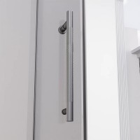 Душевая дверь в нишу Veconi Premium Alassio GR 120x200, профиль брашированный графит, стекло прозрачное