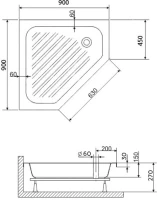 Поддон для душа RGW BТ/CL-S 16180599-51 Поддон для душа RGW BТ/CL-S 16180599-51