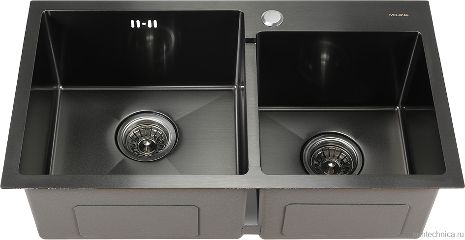 Комплект Мойка Melana S7240HB графит + Измельчитель Paulmark Intenso