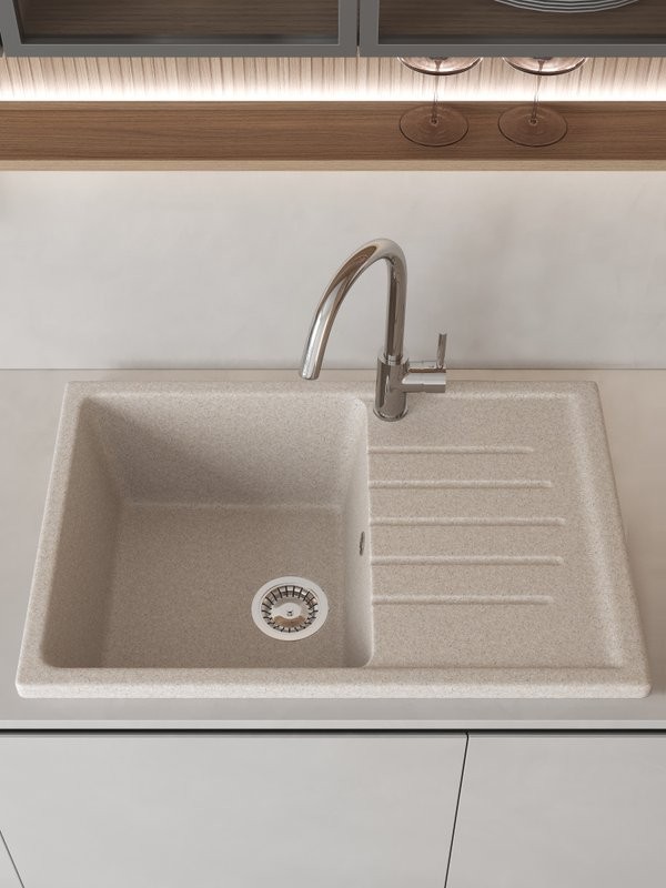 Мойка кухонная Domaci Болонья М-16-004 песочная