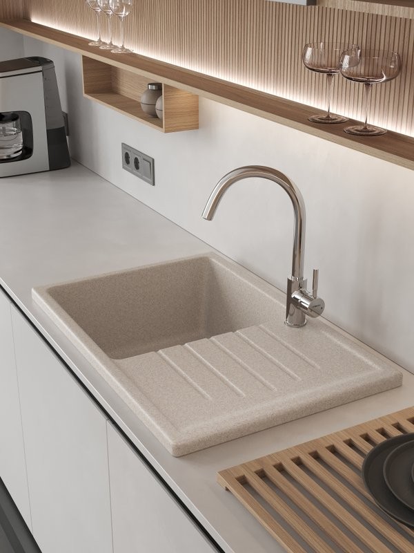 Мойка кухонная Domaci Болонья М-16-004 песочная