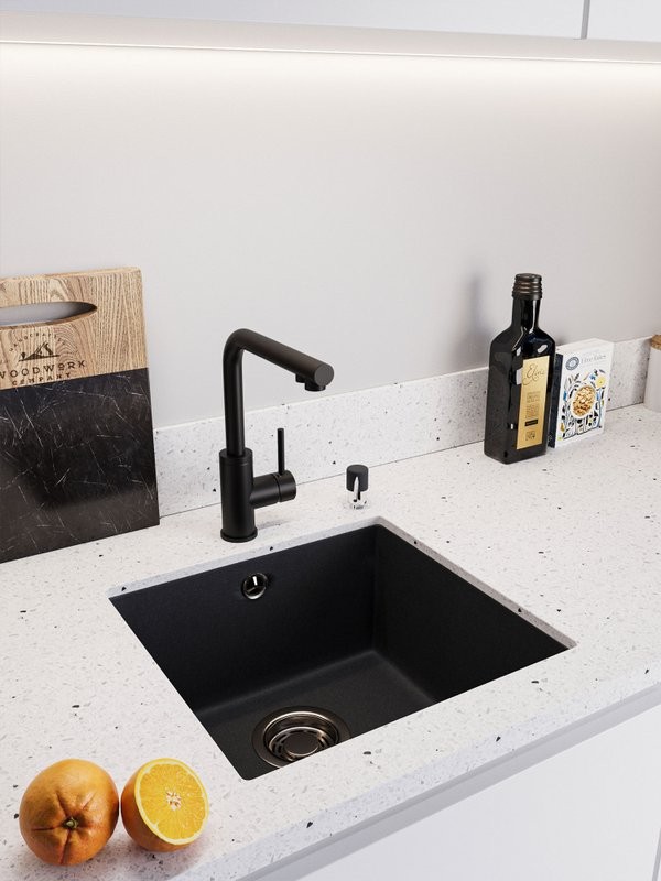 Мойка кухонная Emar Quartz EMQ-1455.P морион