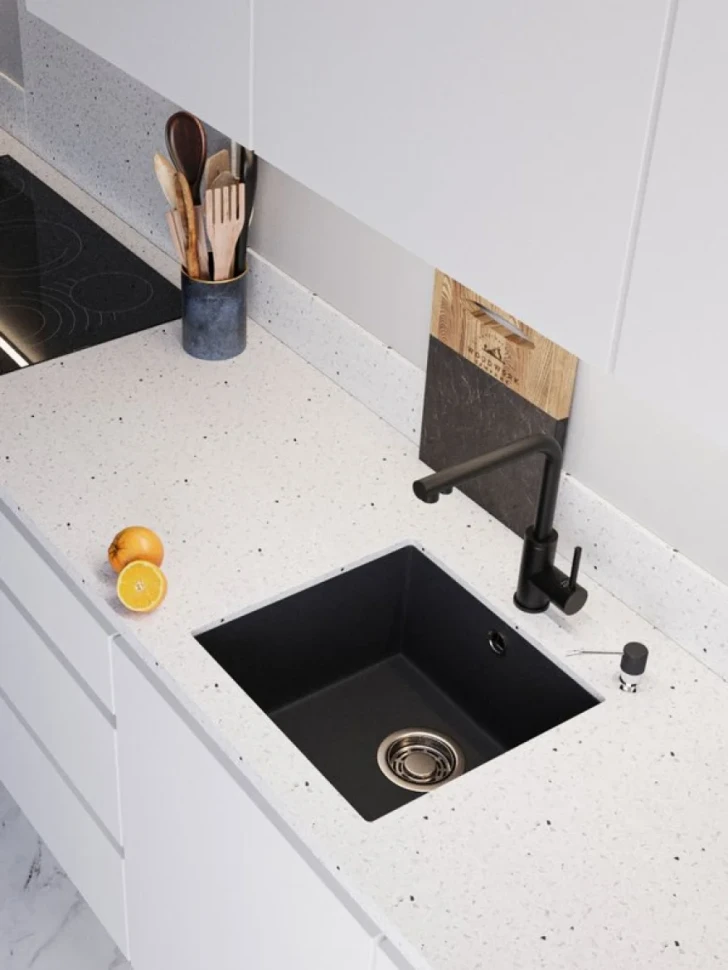 Мойка кухонная Emar Quartz EMQ-1455.P морион