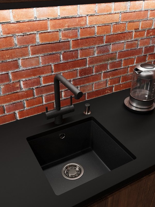 Мойка кухонная Emar Quartz EMQ-1455.P морион