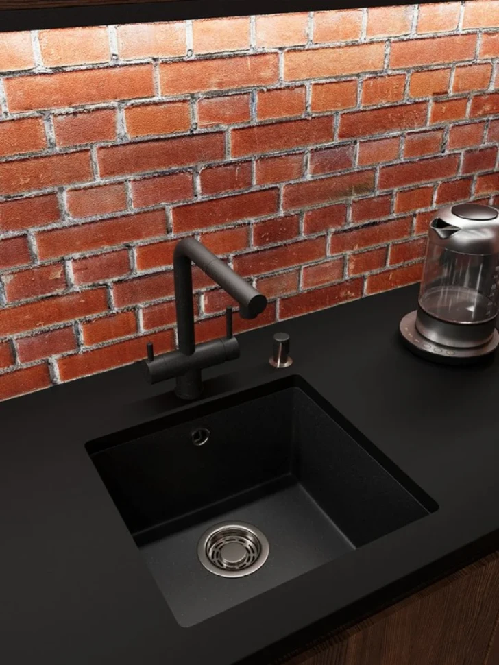 Мойка кухонная Emar Quartz EMQ-1455.P морион