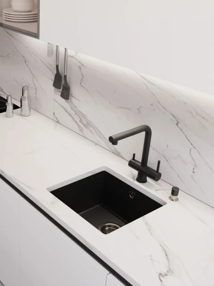 Мойка кухонная Emar Quartz EMQ-1455.P морион