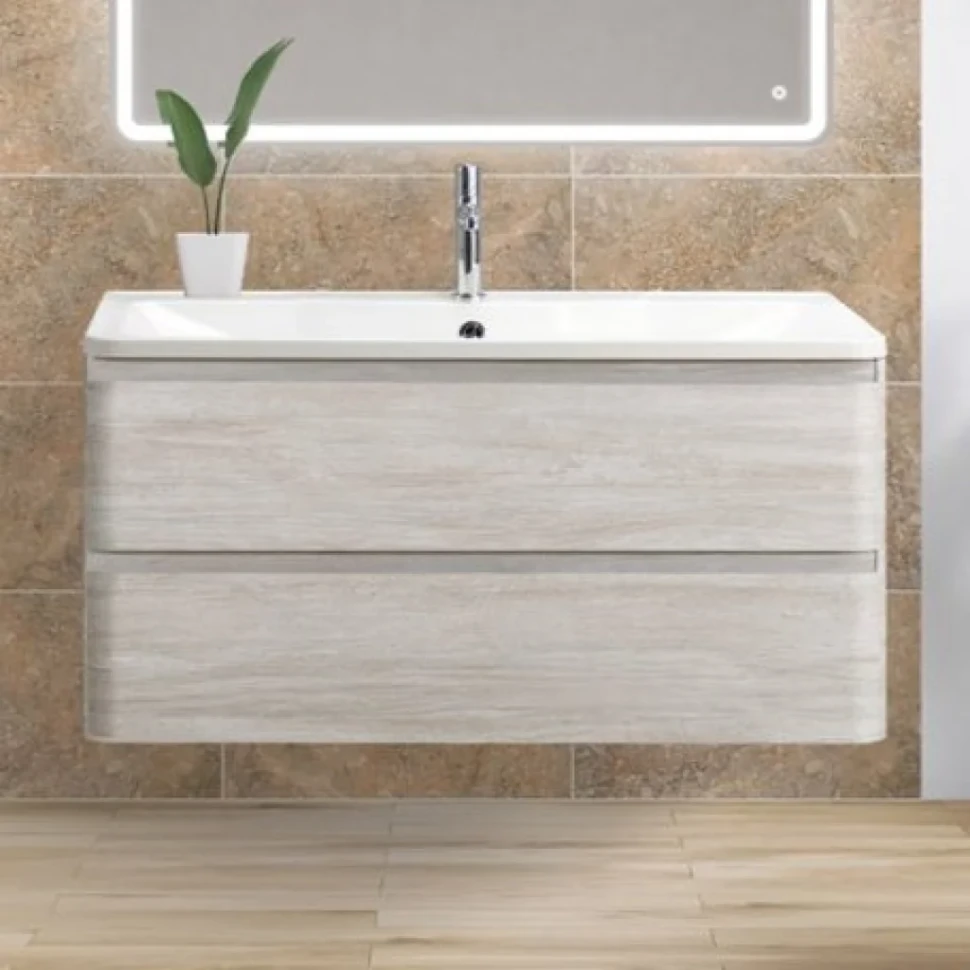 Тумба под раковину BelBagno Albano 100 подвесная, rovere vintage bianco