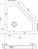 Поддон для душа Veconi Tezeo acrylic TZ-53B 80x80, черный