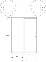 Душевой уголок Jacob Delafon Serenity 100х80 профиль хром
