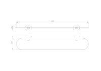 Полка Wonzon & Woghand WW-8427-LG глянцевое золото