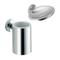 Набор Стакан Colombo Design Plus W4902.CR + Мыльница W4901.CR Набор Стакан Colombo Design Plus W4902.CR + Мыльница W4901.CR
