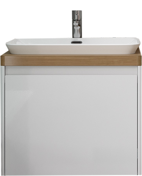 Тумба под раковину со столешницей Velvex Klaufs 56*60.1Y белая, подвесная