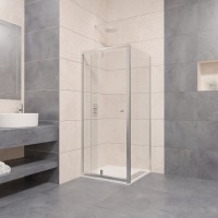 Душевой уголок RGW Passage PA-02+80 см (97-110)x80x185 профиль хром, стекло прозрачное