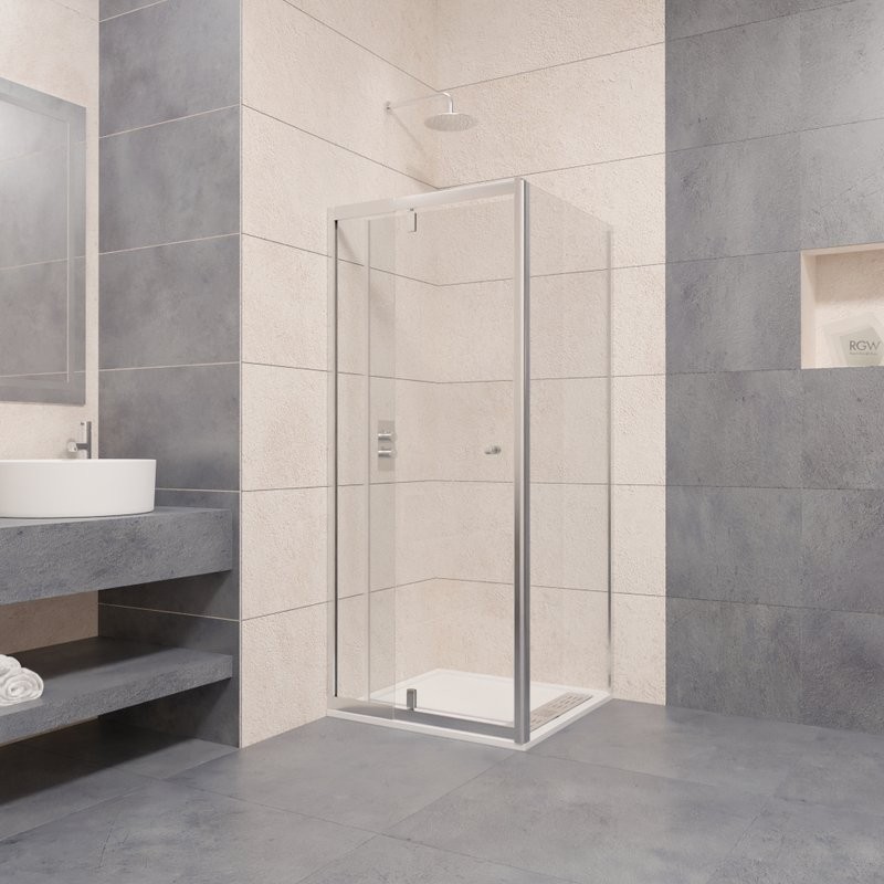 Душевой уголок RGW Passage PA-02+80 см (97-110)x80x185 профиль хром, стекло прозрачное