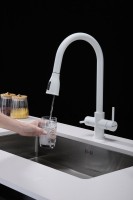 Смеситель для кухни Paulmark Lange 214212-431, белый матовый