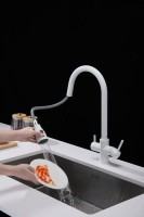 Смеситель для кухни Paulmark Lange 214212-431, белый матовый