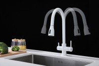 Смеситель для кухни Paulmark Lange 214212-431, белый матовый