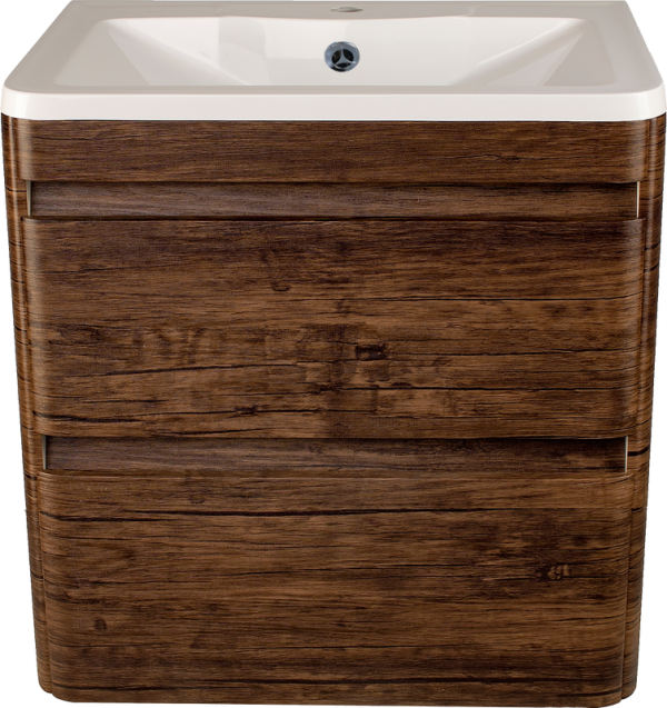 Тумба под раковину Style Line Атлантика 60 Люкс Plus, подвесная, старое дерево