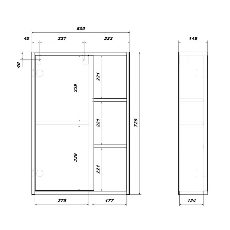 Мебель для ванной комнаты SanStar Graffa 50 дуб вотан, графит софт, раковина Фостер 50