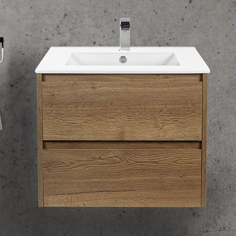 Тумба под раковину Vincea Gio 60 подвесная, дуб табак