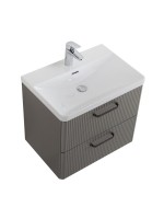 Тумба с раковиной BelBagno Due 60 ручки матовый темный никель, сатин