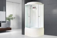 Душевая кабина Royal Bath RB 90BK1-M с высоким поддоном, с сиденьем