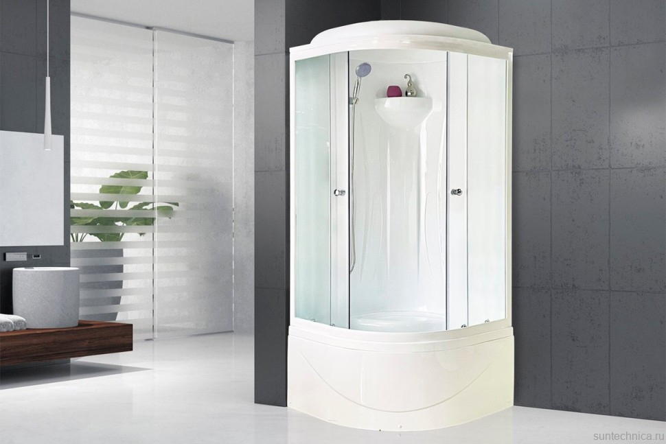 Душевая кабина Royal Bath RB 90BK1-M с высоким поддоном, с сиденьем