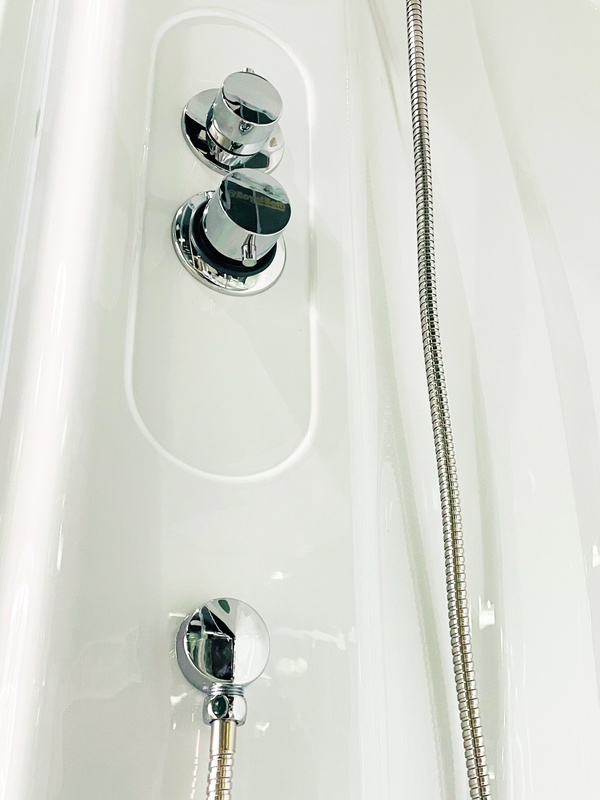 Душевая кабина Royal Bath RB 90BK1-M с высоким поддоном, с сиденьем