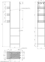 Шкаф пенал для ванной Sanflor Бруклин с полотенцедержателем, дуб крафт