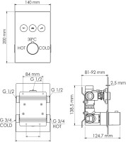 Душевой комплект Wasserkraft A171919 Thermo