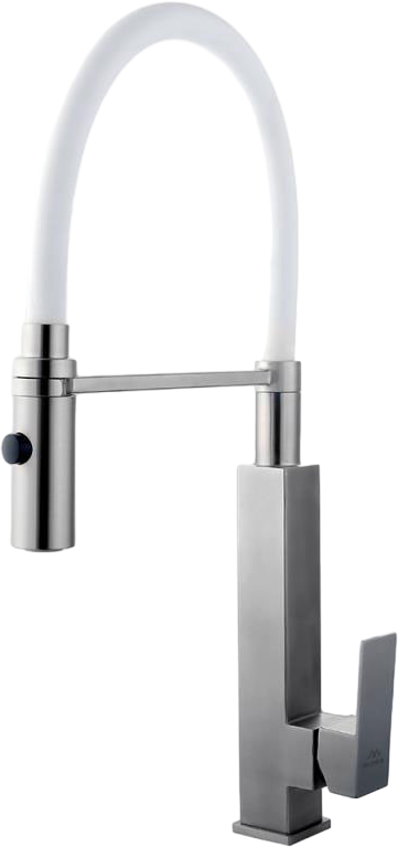 Смеситель для кухни Fashun A54102-8 сатин, белый