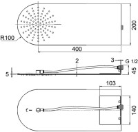 Верхний душ Remer 350UFMX Верхний душ Remer 350UFMX