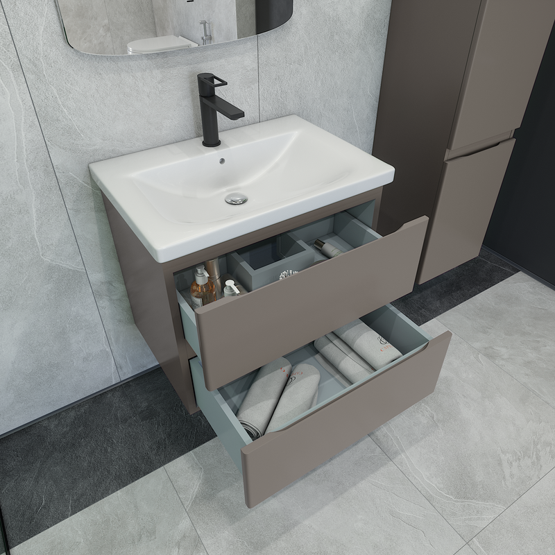 Тумба под раковину без столешницы Caprigo Forte 65 подвесная, айрон