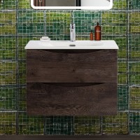 Тумба с раковиной BelBagno Marino-cer-n 70 подвесная, rovere nature grigio