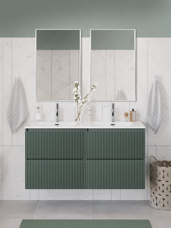 Мебель для ванной комнаты BelBagno Uno 120 подвесная, 4 ящика, матовая еловая, раковина CZR-8073-120-2