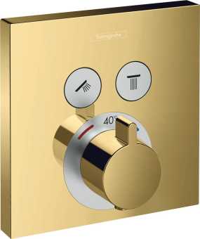 Термостатический смеситель Hansgrohe ShowerSelect 15763990 для душа, полированное золото