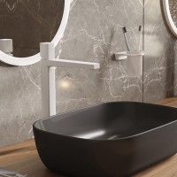 Смеситель для раковины Wasserkraft Saale 9503H белый soft-touch