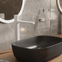 Смеситель для раковины Wasserkraft Saale 9503H белый soft-touch Смеситель для раковины Wasserkraft Saale 9503H белый soft-touch