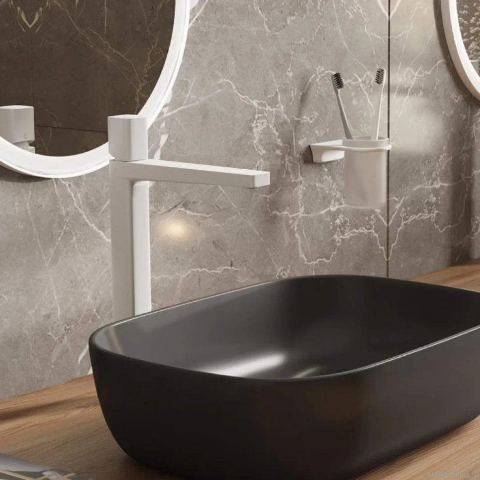 Смеситель для раковины Wasserkraft Saale 9503H белый soft-touch
