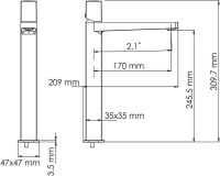 Смеситель для раковины Wasserkraft Saale 9503H белый soft-touch