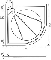 Поддон для душа Good Door Эклипс 100x100