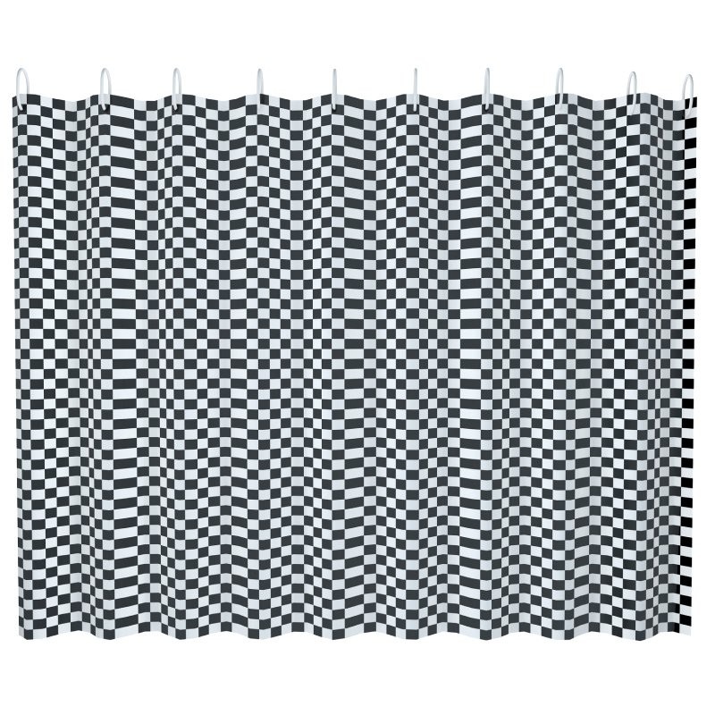 Штора для ванной Fashun A8823 180х180 см, квадраты