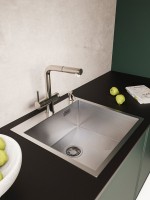 Смеситель для кухни Emar Steel ЕС - 7026 Satin