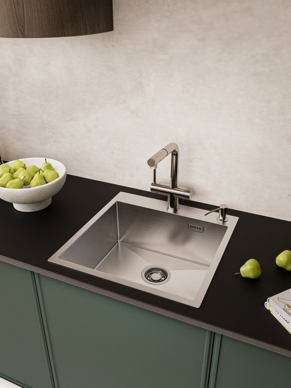 Смеситель для кухни Emar Steel ЕС - 7026 Satin