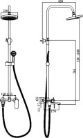 Душевая стойка Haiba HB24505-3 пепельная