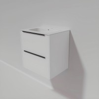 Тумба с раковиной La Fenice Tesoro 60 платиновый белый, раковина-столешница Slim Line 60 см